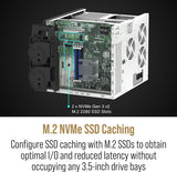 QNAP 16-Bay High-Performance Desktop NAS, Intel Atom C5125 8C/8T, 8 GB UDIMM DDR4 non-ECC RAM, 550W PSU TS-1655-8G-US