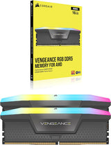 Corsair CMH64GX5M2B6000Z40 VENGEANCE RGB DDR5 64GB (2x32GB) DDR5 6000MHz CL40 AMD Intel XMP iCUE  Computer Memory - Grey