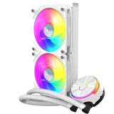 Cooler Master MasterLiquid PL240 FLUX AIO CPU Liquid Cooler, Gen2 ARGB 240mm120 PWM Fans (white) MLY-D24M-A23PZ-RW