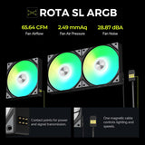 TRYX L-P360A-AS3M-G1K Panorama 360 ARGB 6.5'' AMOLED Curved Screen 3D Display AIO Cooler (Black)