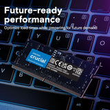 Crucial CT2K16G56C46S5 RAM 32GB Kit (2x16GB) DDR5 5600MHz (or 5200MHz or 4800MHz) Laptop Memory