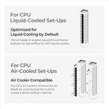 TRYX C-F500F-FM1E-G0W FLOVA F50 Mid-Tower ATX Case Fabric-Crafted Tempered Glass ATX Case Quiet Cross-Flow  360mm - White