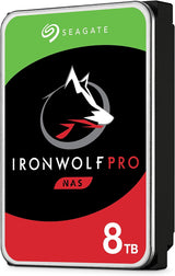 Seagate IronWolf Pro 8 TB Enterprise NAS Internal HDD CMR 3.5 Inch SATA 6 Gb/s, 7,200 RPM 256 MB Cache (ST8000NT001)
