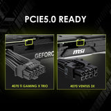 MSI MAG A750BN PCIE5 Gaming Power Supply - PCIE 5.1 Ready - 80 Plus Bronze Certified 750w - Compact Size - ATX PSU