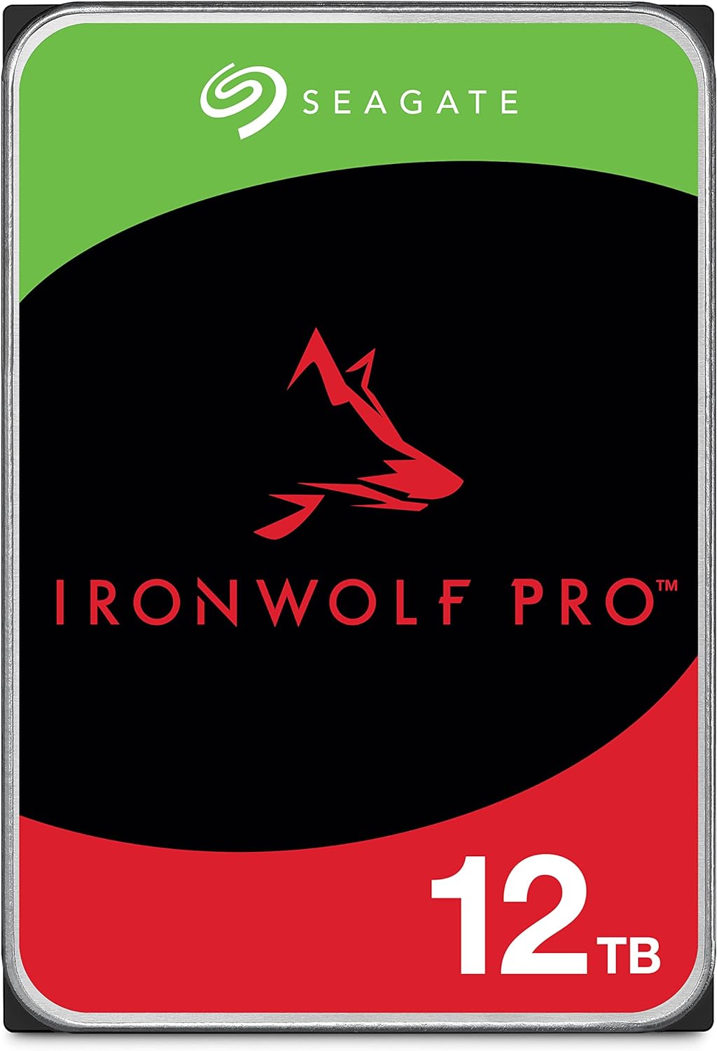 Seagate IronWolf Pro 12 TB Enterprise NAS Internal HDD CMR 3.5 Inch SATA 6 Gb/s 7,200 RPM 256 MB Cache (ST12000NT001)