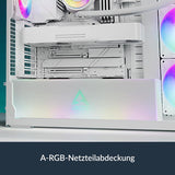 Arctic ACPCC00017A Xtender VG PC Case-Mid Tower-Tempered Glass Panel-Included A-RGB Fans-Vertical GPU Mounting kit - White
