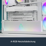 Arctic ACPCC00014A Xtender PC Case-Mid Tower-Tempered Glass Panel-Included A-RGB Fans - White