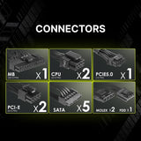 MSI MAG A750BN PCIE5 Gaming Power Supply - PCIE 5.1 Ready - 80 Plus Bronze Certified 750w - Compact Size - ATX PSU