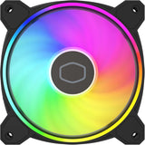 Cooler Master MasterFan MF120 Halo²Fan, Duo-Ring ARGB Gen2 LED 120mm Hybrid Frame Case fan, Liquid-Black MFL-B2DN-21NP2-R2
