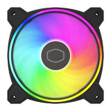 Cooler Master MasterFan MF140 Halo², Duo Ring ARGB Gen2 LED140mm PWM, Hybrid Frame Case fan, Liquid-Black MFL-B4DN-16NP2-R2