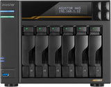 Asustor Lockerstor 6 Gen3 6 Bay NAS, Quad-Core 2.3GHz, 2x 10GbE Ports, 16G ECC DDR5, 4x M.2 SSD Slots (Diskless) AS6806T