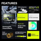 TRYX L-P360A-AS3M-G1W Panorama 360 ARGB 6.5'' AMOLED Curved Screen 3D Display AIO Cooler (White)