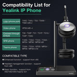Yealink WH62 Duo Teams Wireless Noise Canceling Headset - Connects & Works with USB Enabled Desk Phones, Computers