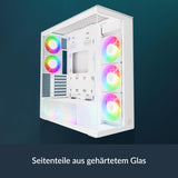 Arctic ACPCC00014A Xtender PC Case-Mid Tower-Tempered Glass Panel-Included A-RGB Fans - White