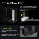 TRYX C-F500F-FM1E-G0K FLOVA F50 Mid-Tower ATX Case Fabric-Crafted Tempered Glass ATX Case Quiet Cross-Flow  360mm - Black