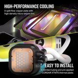 Corsair iCUE Link H150i Liquid CPU Cooler 360mm AIO QX120 RGB Fans, Intel LGA 1700, AMD AM5 (White) CW-9061006-WW
