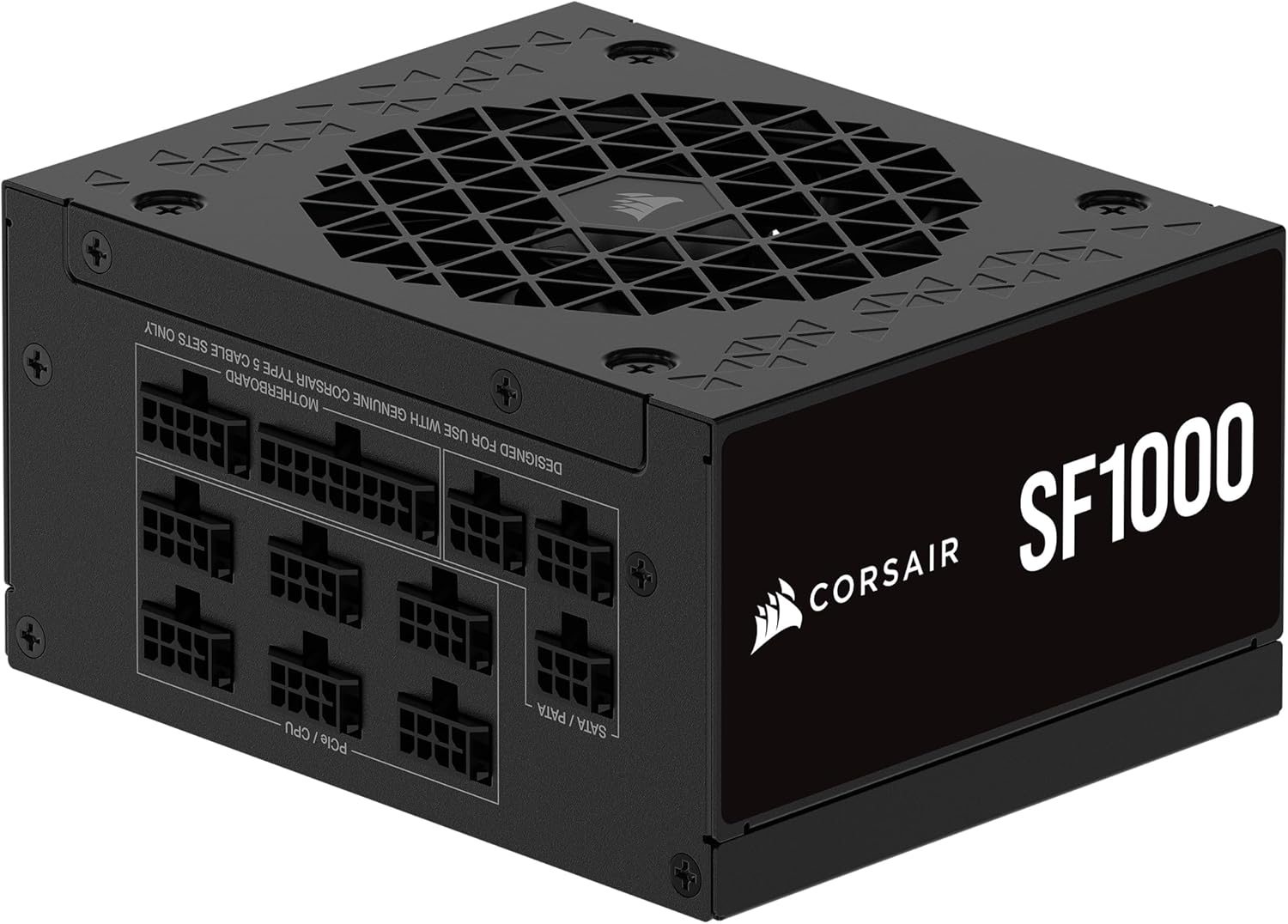 Corsair CP-9020257-NA SFX SF1000 (2024) Fully Modular Low Noise 80 Plus Platinum ATX Power Supply-ATX Bracket Included – Black