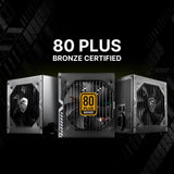 MSI MAG A750BN PCIE5 Gaming Power Supply - PCIE 5.1 Ready - 80 Plus Bronze Certified 750w - Compact Size - ATX PSU