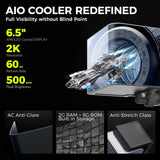 TRYX Panorama 280 Muti-Compatible ARGB AMOLED L-Shaped 3D Anamorphic Display Custom AIO Cooler (White) L-P280A-AS2M-G0W