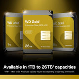WD WD242KRYZ 24TB WD Gold Enterprise Class SATA Internal Hard Drive HDD - 7200 RPM, SATA 6 Gb/s, 512 MB Cache, 3.5"