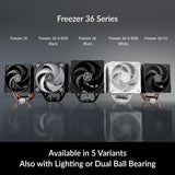 Arctic Freezer 36 All Black CPU Fan Cooler Intel Socket LGA1700,AMD Socket AM4-5 Pressure Optimized Fan ACFRE00123A