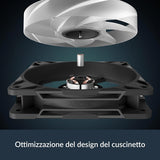 Arctic ACFAN00309A P12 Pro A-RGB Fan 120 mm PWM w/ Y-Cable Splitter 0 RPM<5% PWM, Fluid Dynamic Bearing RGB, 4-Pin - Black