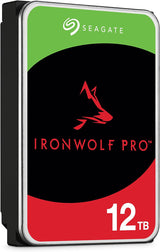 Seagate IronWolf Pro 12 TB Enterprise NAS Internal HDD CMR 3.5 Inch SATA 6 Gb/s 7,200 RPM 256 MB Cache (ST12000NT001)