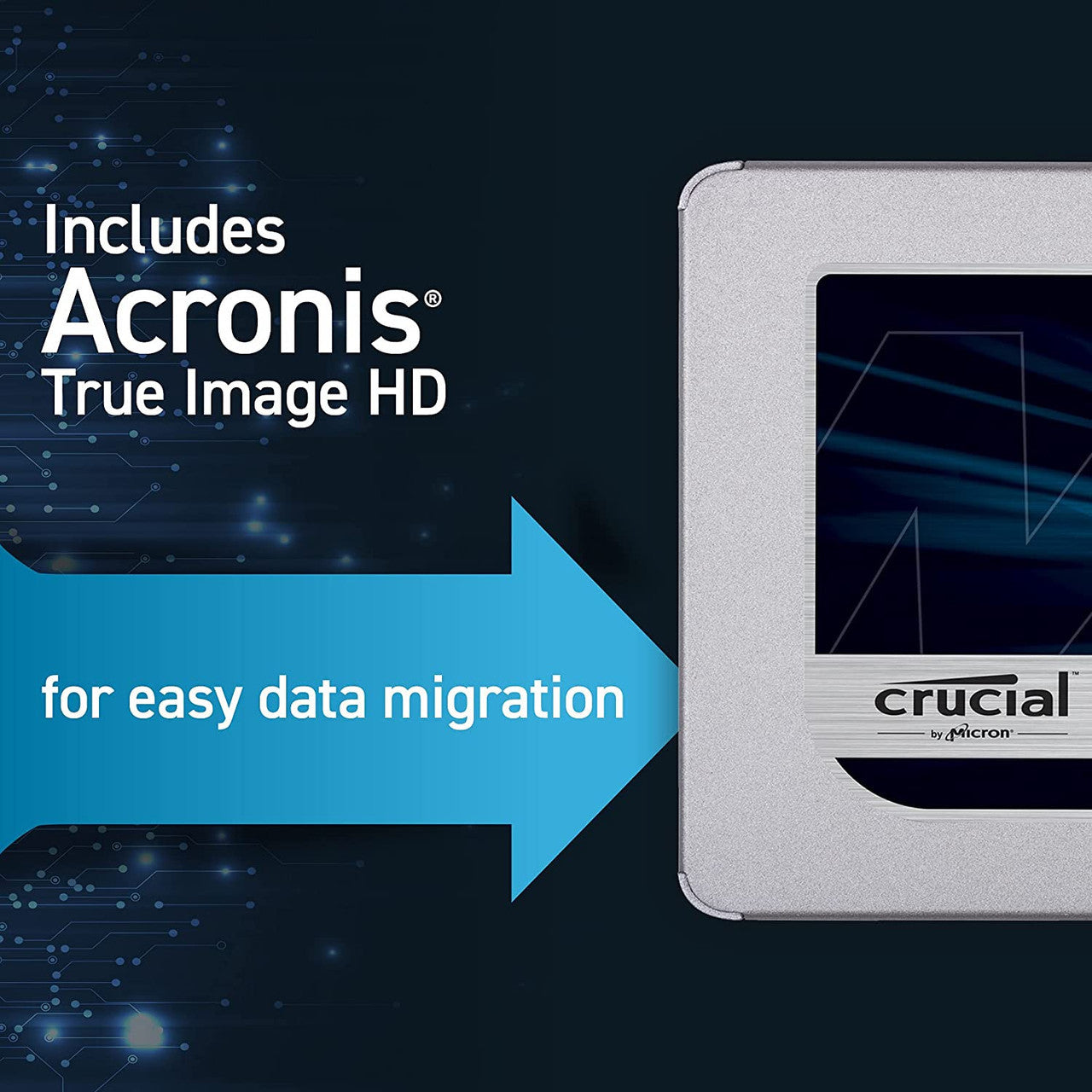 Crucial MX500 1TB 3D NAND SATA 2.5-inch 7mm (with 9.5mm adapter