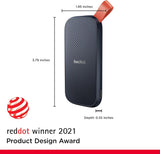 SanDisk SDSSDE30-1T00-G26 1TB Portable SSD - Up to 800MB/s,USB-C 3.2 Gen 2, Updated Firmware,External Solid State Drive