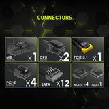 MSI PCIE 5 Gaming Power Supply 1000W 80 Plus Gold Certified, ATX 3.1 & PCIE 5.1 Ready, Full Modular, ATX PSU MAG-A1000L