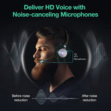 Yealink WH62 Duo Teams Wireless Noise Canceling Headset - Connects & Works with USB Enabled Desk Phones, Computers