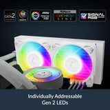 Arctic ACFRE00186A Liquid Freezer III Pro 240 A-RGB  AIO CPU Cooler Water Cooling AMD AM5/AM4, Intel LGA1851/1770 -White
