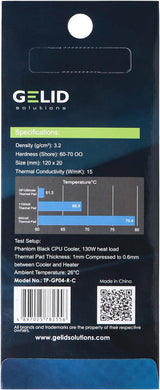 Gelid Solutions GP-Ultimate 15W-Thermal Pad 120 x 20 x 1.5 mm. Excellent Heat Conduction, Single Pack TP-GP04-R-C