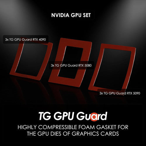 Thermal Grizzly TG-GG-01 TG GPU Guard Gasket for RTX 4090/5080/5090 Highly Compressible, Protection, 9‑Piece