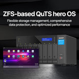 QNAP Ultra-High Speed 8 Bay NAS. Intel Core i7 12C (8 P+ 4 E) /20T processor, 32GB  DDR4 RAM, 350W PSU TVS-H874-i7-32G-US
