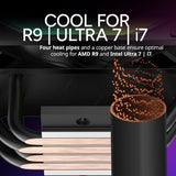 Cooler Master RR-212S-25PZ-R1 Hyper 212 Pro CPU Air Cooler, SickleFlow Edge 120 PWM Fan, Superconductive Composite