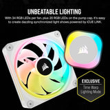 Corsair iCUE Link H150i Liquid CPU Cooler 360mm AIO QX120 RGB Fans, Intel LGA 1700, AMD AM5 (White) CW-9061006-WW