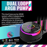 Cooler Master MasterLiquid PL240 FLUX AIO CPU Liquid Cooler, Gen2 ARGB 240mm 120 PWM Fans (Black) MLY-D24M-A23PZ-R1