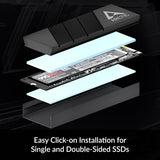 Arctic ACOTH00001A M2 Pro Heatsink Cooler for M.2 2280 SSD, Compatible w/ PC & Gaming Consoles, for Dual. Single - Black