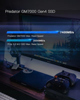 Acer Predator GM7000 1TB NVMe Gen4 Gaming SSD w/ Titanium Micro Nitro Pro M.2 NVMe Heatsink
