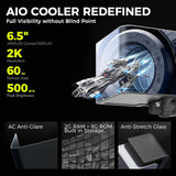 TRYX Panorama 240 Muti-Compatible ARGB AMOLED L-Shaped 3D Anamorphic Display Custom AIO Cooler (White) L-P240A-AS2M-G0W