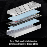 Arctic ACOTH00002A M2 Pro Heatsink Cooler for M.2 2280 SSD, Compatible w/ PC & Gaming Consoles, for Dual, Single - Silver