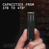 WD BLACK 4TB SN850X NVMe Internal Gaming SSD Solid State Drive - Gen4 PCIe, M.2 2280, Up to 7,300 MB/s (WDS400T2X0E)