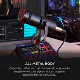 AVerMedia AM330 Live Streamer MIC 330 - Cardioid Dynamic XLR Microphone for Live Streaming and Podcasting, Black