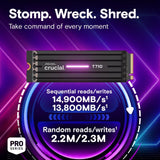 Crucial CT2000T710SSD5-01 T710 PCIe Gen5 NVMe 2TB SSD Heatsink,Up to 14,900 MB/s,Solid State Drive,Includes 1Mo Adobe CC