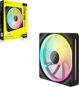 Corsair CO-9051027-WW iCUE Link LX140 RGB 140mm PWM Fan Single Pack Includes iCUE Link System Hub – Black