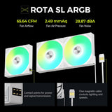 TRYX L-P360A-AS3M-G1W Panorama 360 ARGB 6.5'' AMOLED Curved Screen 3D Display AIO Cooler (White)