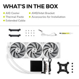 TRYX L-P360N-DS3M-G1W Panorama 360 6.5'' AMOLED Curved Screen 3D AIO Cooler (White)