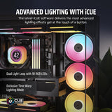 Corsair CO-9051049-WW iCUE Link LX120-R RGB 120mm PWM Reverse Single Fan Magnetic Dome Bearing, Dual Light Loops,Black