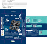 ARCTIC P8 Slim PWM PST Case Fan 80mm case fan with PWM control Slim Profile PWM Splitter ACFAN00295A